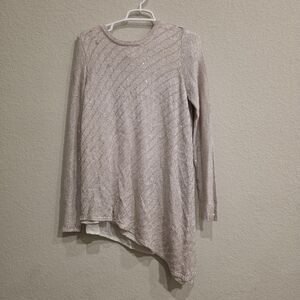 Apt. 9 Sparkle Asymmetrical Long-Sleeve Top in Light Pink